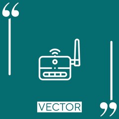 wifi router vector icon Linear icon. Editable stroked line
