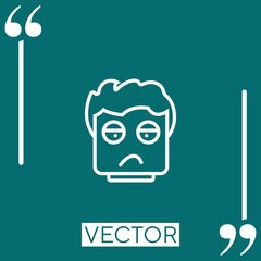 sceptic   vector icon Linear icon. Editable stroke line
