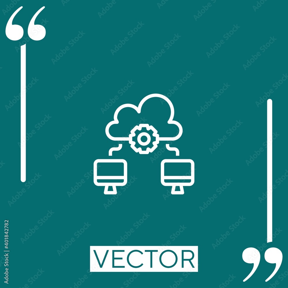 Poster configuration vector icon linear icon. editable stroked line