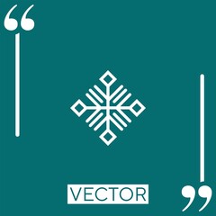 snowflake     vector icon Linear icon. Editable stroke line