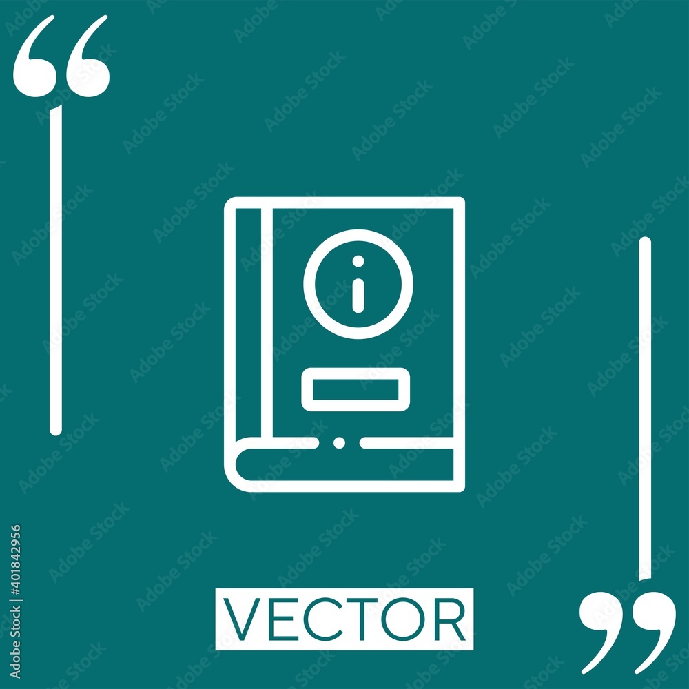 Poster guidebook vector icon linear icon. editable stroked line