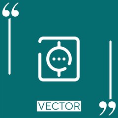 socket vector icon Linear icon. Editable stroke line