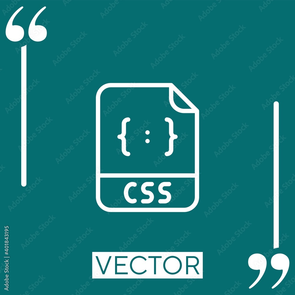 Poster css linear icon. editable stroke line