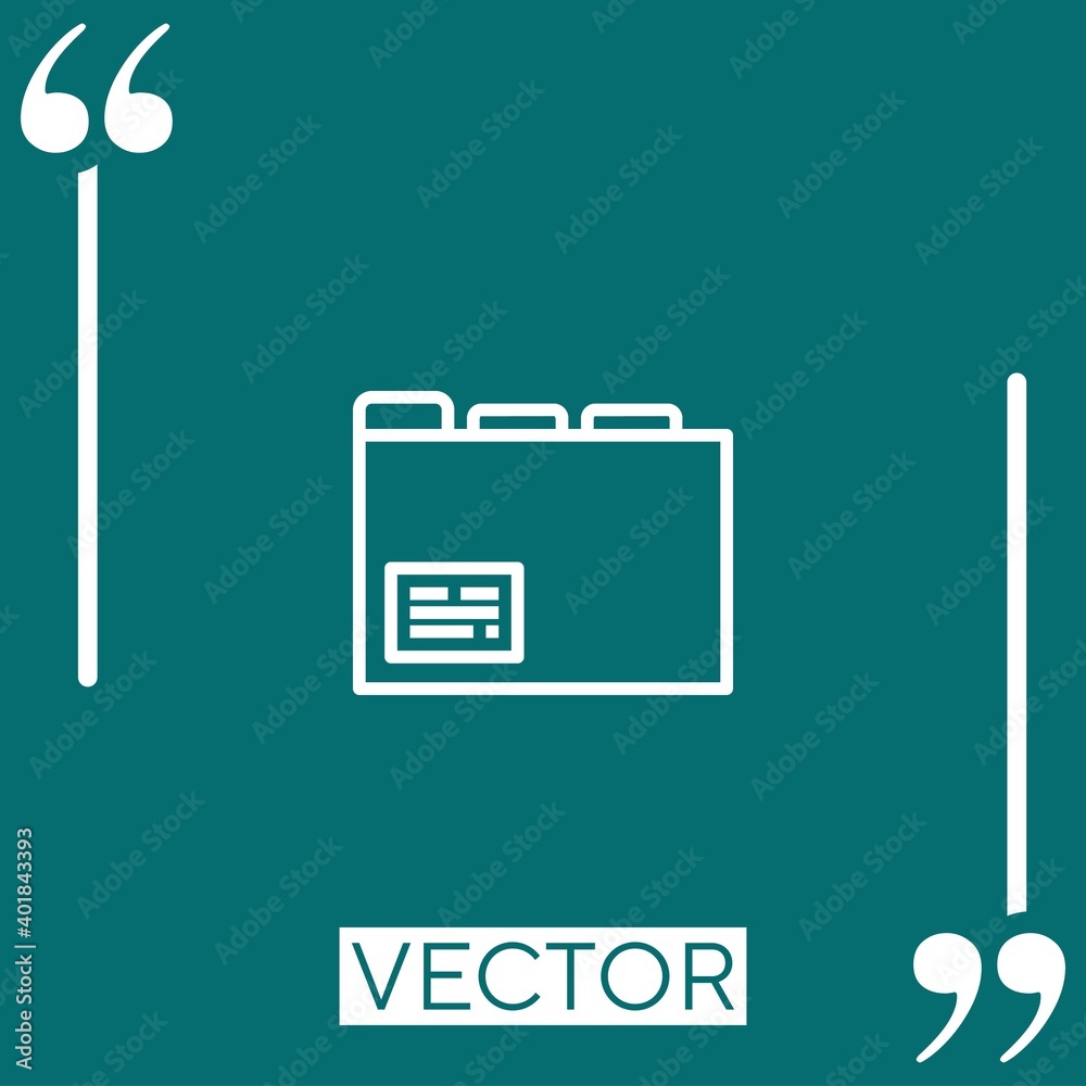 Poster file vector icon linear icon. editable stroked line