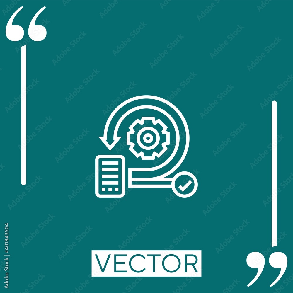 Poster iteration vector icon linear icon. editable stroked line