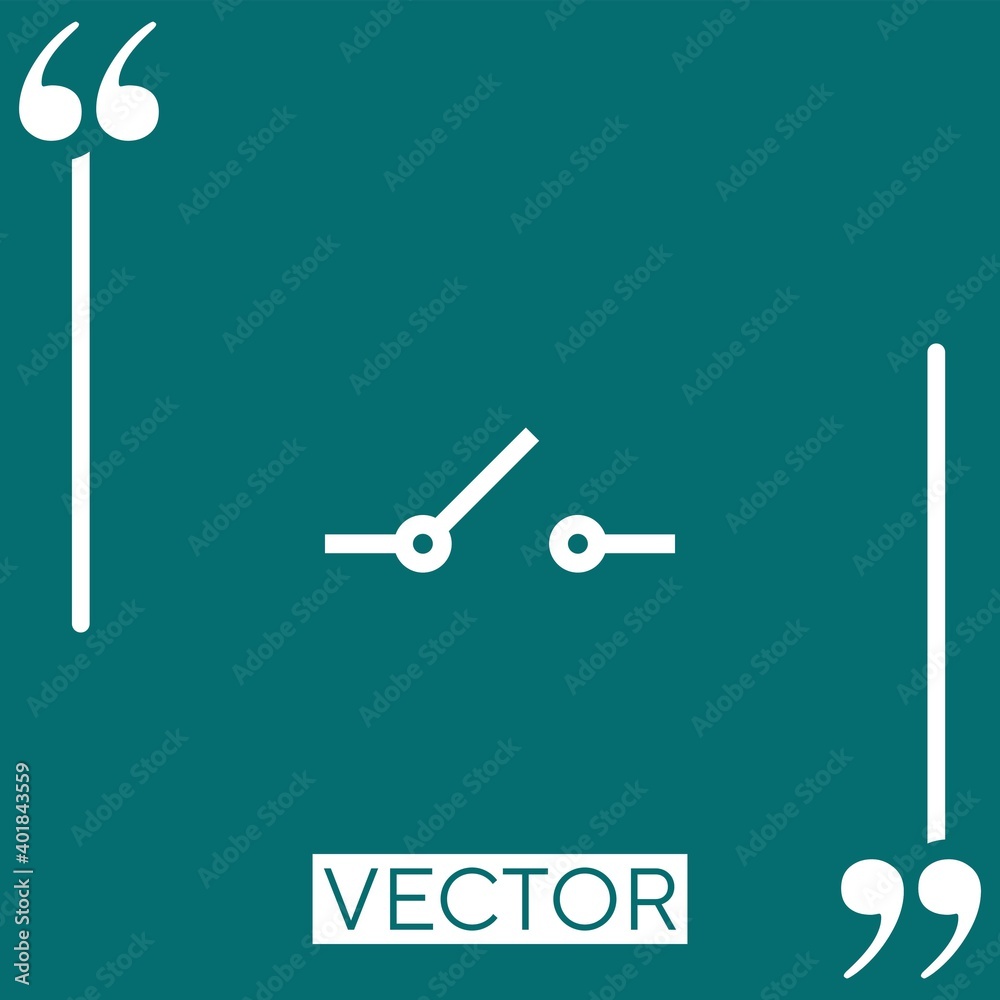Poster switch vector icon linear icon. editable stroke line