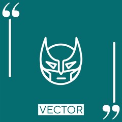 superhero   vector icon Linear icon. Editable stroke line