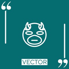 superhero   vector icon Linear icon. Editable stroke line