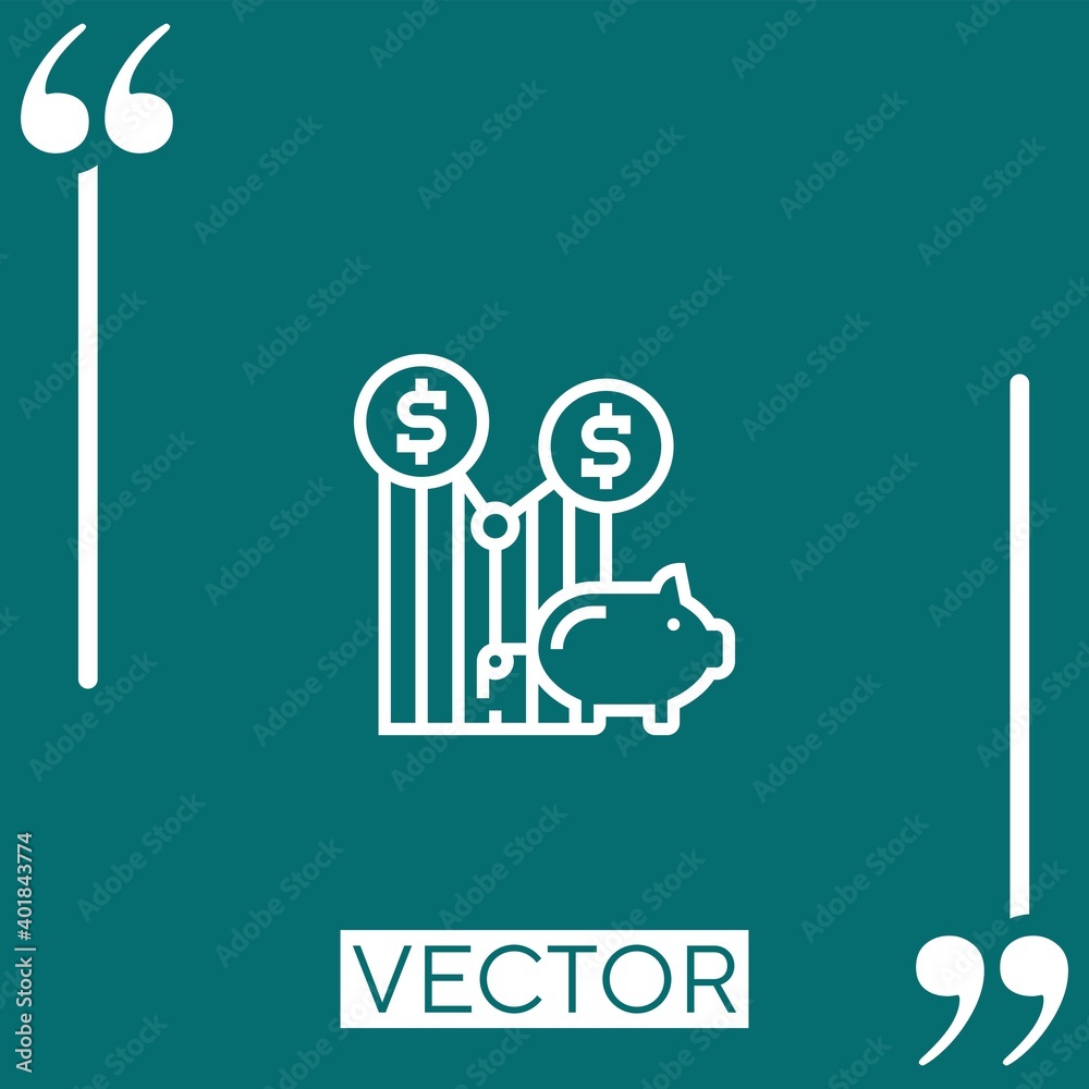 Poster saving vector icon linear icon. editable stroked line