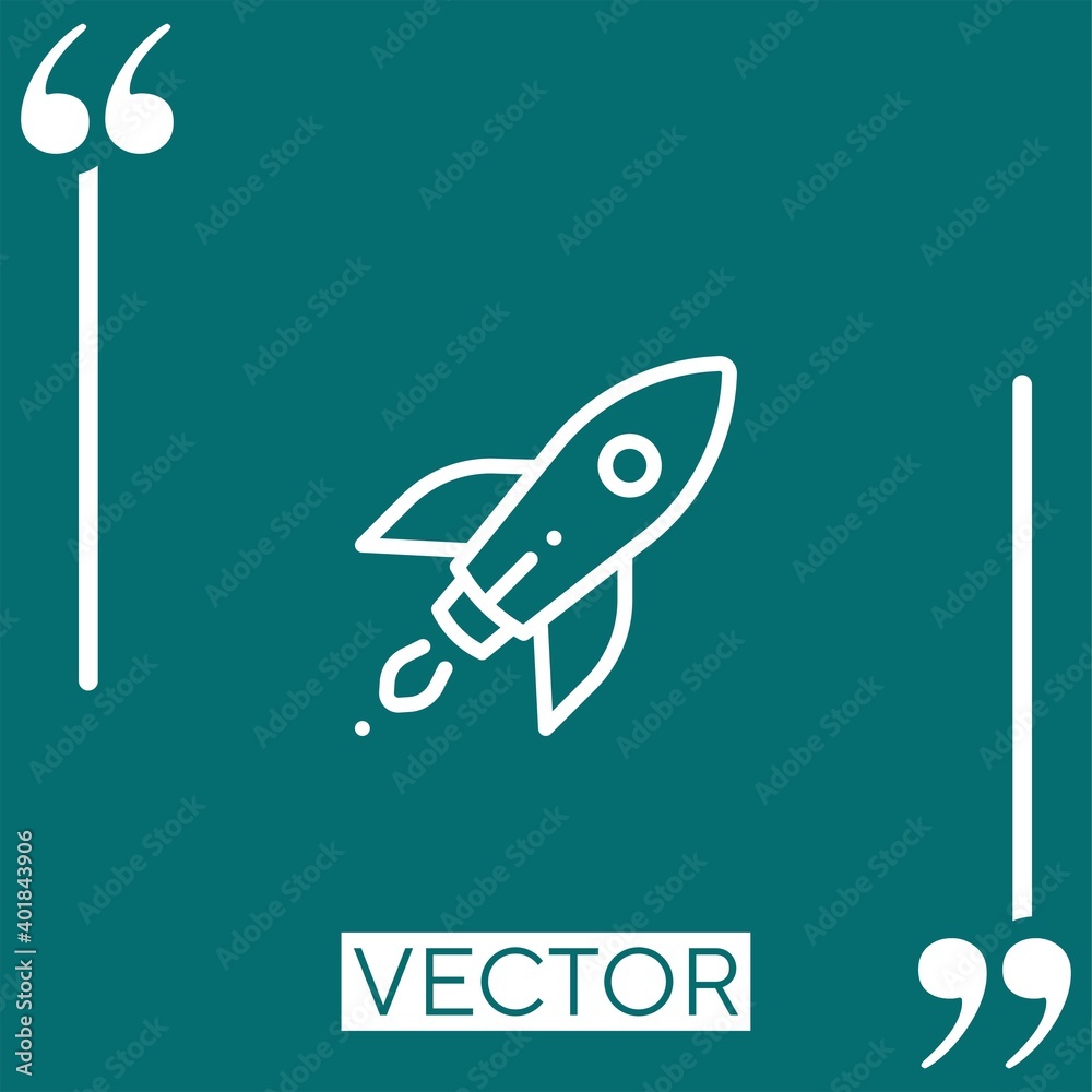 Poster startup vector icon linear icon. editable stroked line