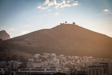 signal hill during sunset, cape town, south africa