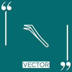 tweezers   vector icon Linear icon. Editable stroke line
