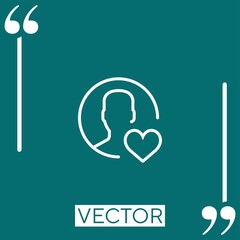 user    vector icon Linear icon. Editable stroke line