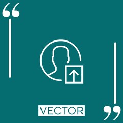 user    vector icon Linear icon. Editable stroke line