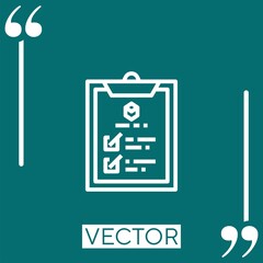 evaluating vector icon Linear icon. Editable stroked line