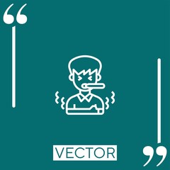 fever vector icon Linear icon. Editable stroked line