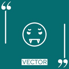 vampire   vector icon Linear icon. Editable stroke line