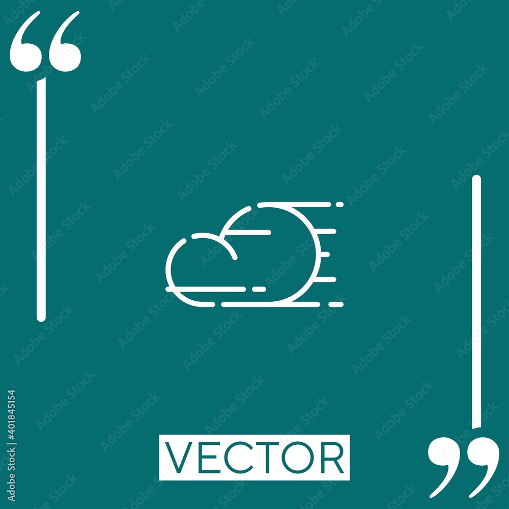 Poster wind vector icon linear icon. editable stroked line