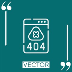 error vector icon Linear icon. Editable stroked line