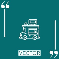 food truck vector icon Linear icon. Editable stroked line