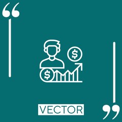 fund vector icon Linear icon. Editable stroked line