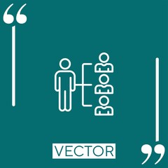 group vector icon Linear icon. Editable stroked line