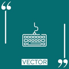 keyboard vector icon Linear icon. Editable stroked line