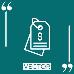 label vector icon Linear icon. Editable stroked line