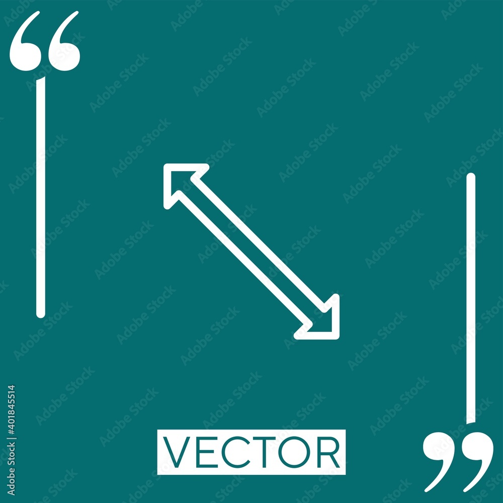 Poster resize vector icon linear icon. editable stroked line