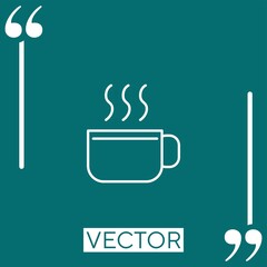 tea cup Linear icon. Editable stroke line