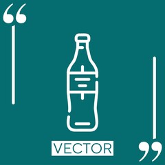 coke vector icon Linear icon. Editable stroked line