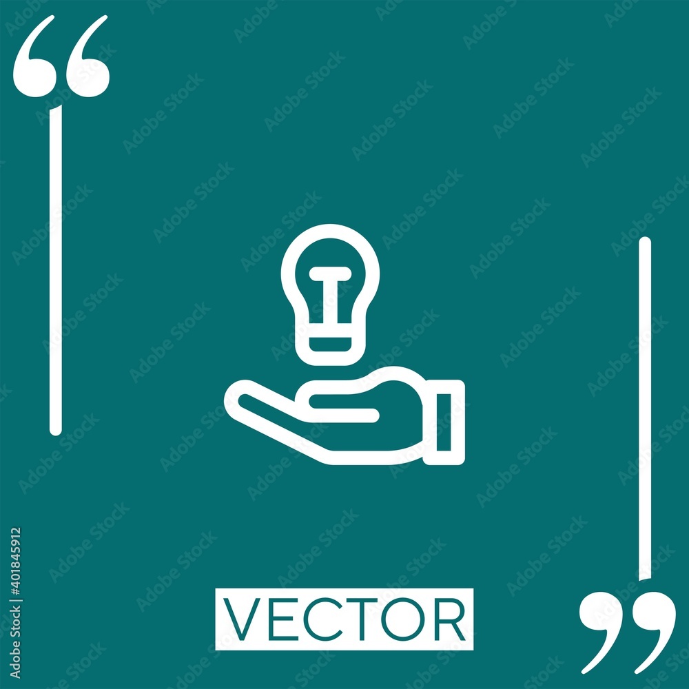 Poster idea vector icon linear icon. editable stroked line