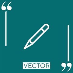 pencil Linear icon. Editable stroke line