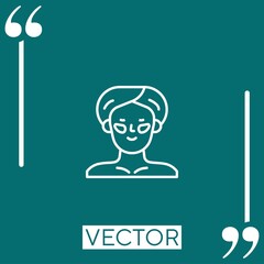 eye patch vector icon Linear icon. Editable stroked line