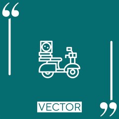 food delivery vector icon Linear icon. Editable stroked line
