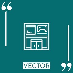 game center vector icon Linear icon. Editable stroked line