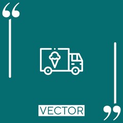 freezer vector icon Linear icon. Editable stroked line