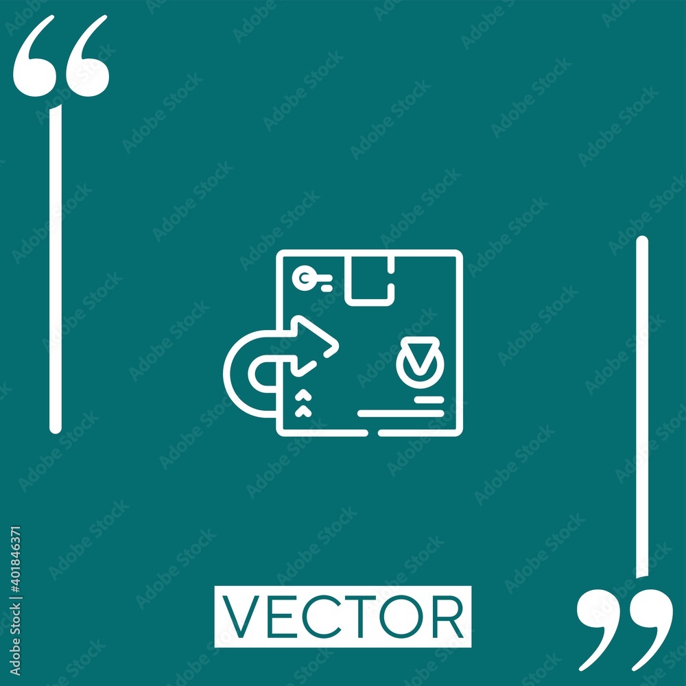 Poster sent vector icon linear icon. editable stroked line