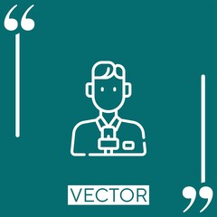 reporter vector icon Linear icon. Editable stroked line