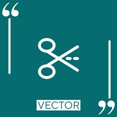 scissors   vector icon Linear icon. Editable stroked line