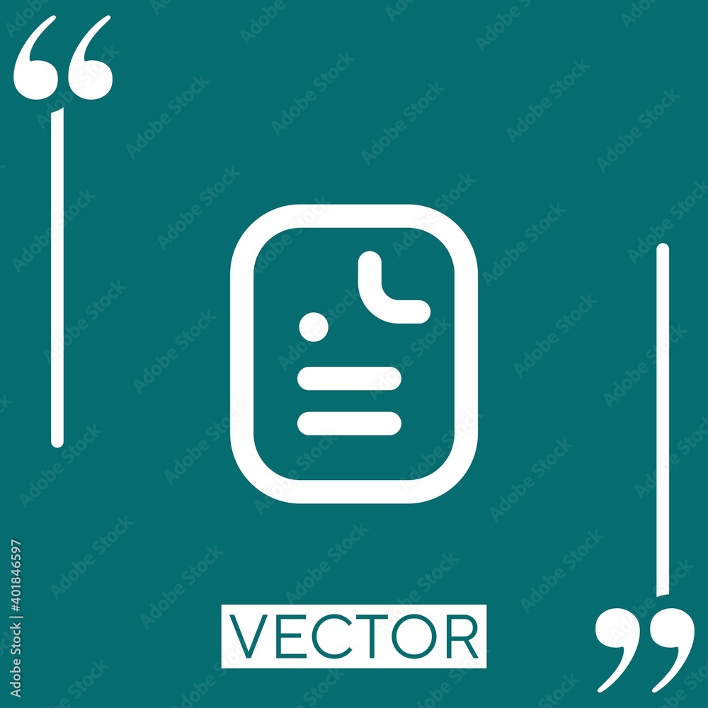 Poster document vector icon linear icon. editable stroked line
