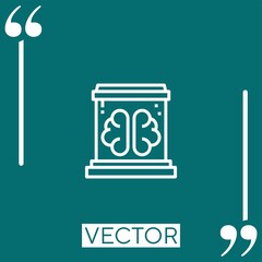 brain vector icon Linear icon. Editable stroked line