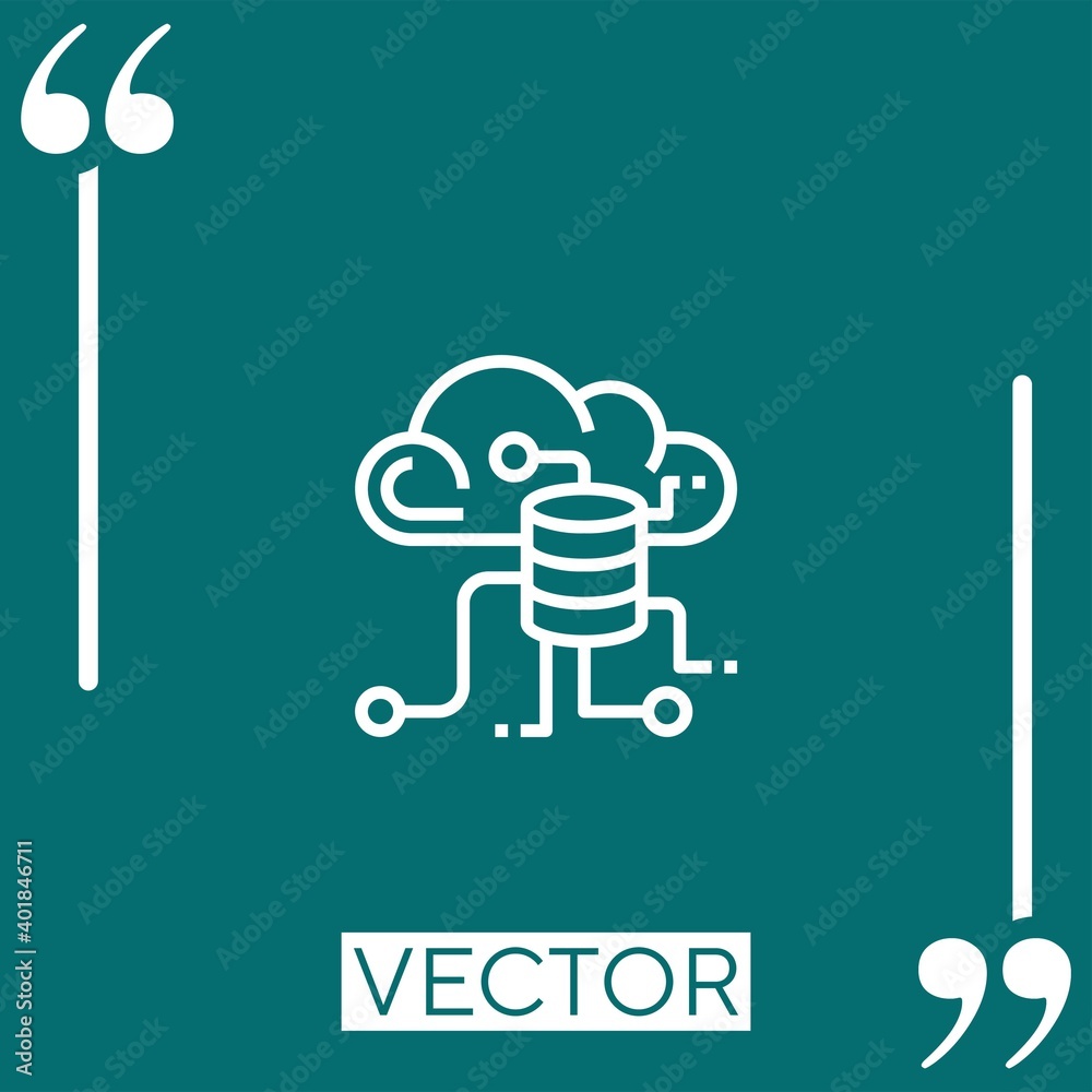 Poster migration vector icon linear icon. editable stroked line