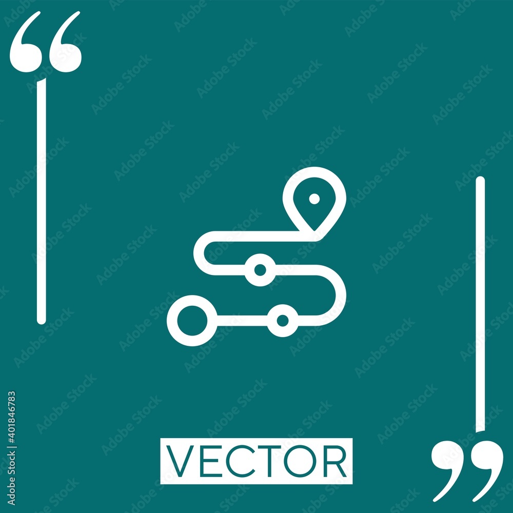 Poster pointer vector icon linear icon. editable stroked line