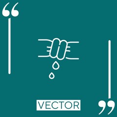 pressing vector icon Linear icon. Editable stroked line