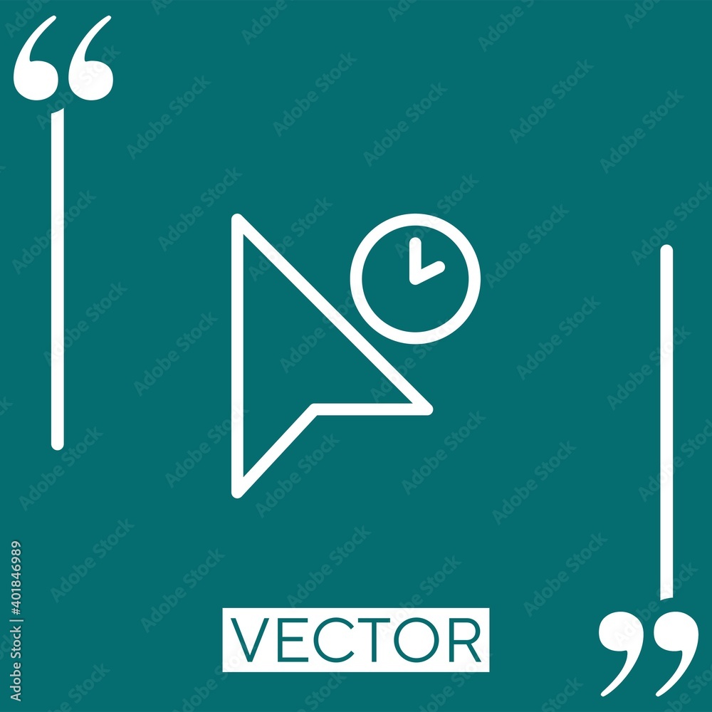 Poster cursor vector icon linear icon. editable stroked line