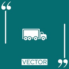 cargo truck vector icon Linear icon. Editable stroked line