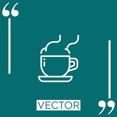 coffee vector icon Linear icon. Editable stroked line