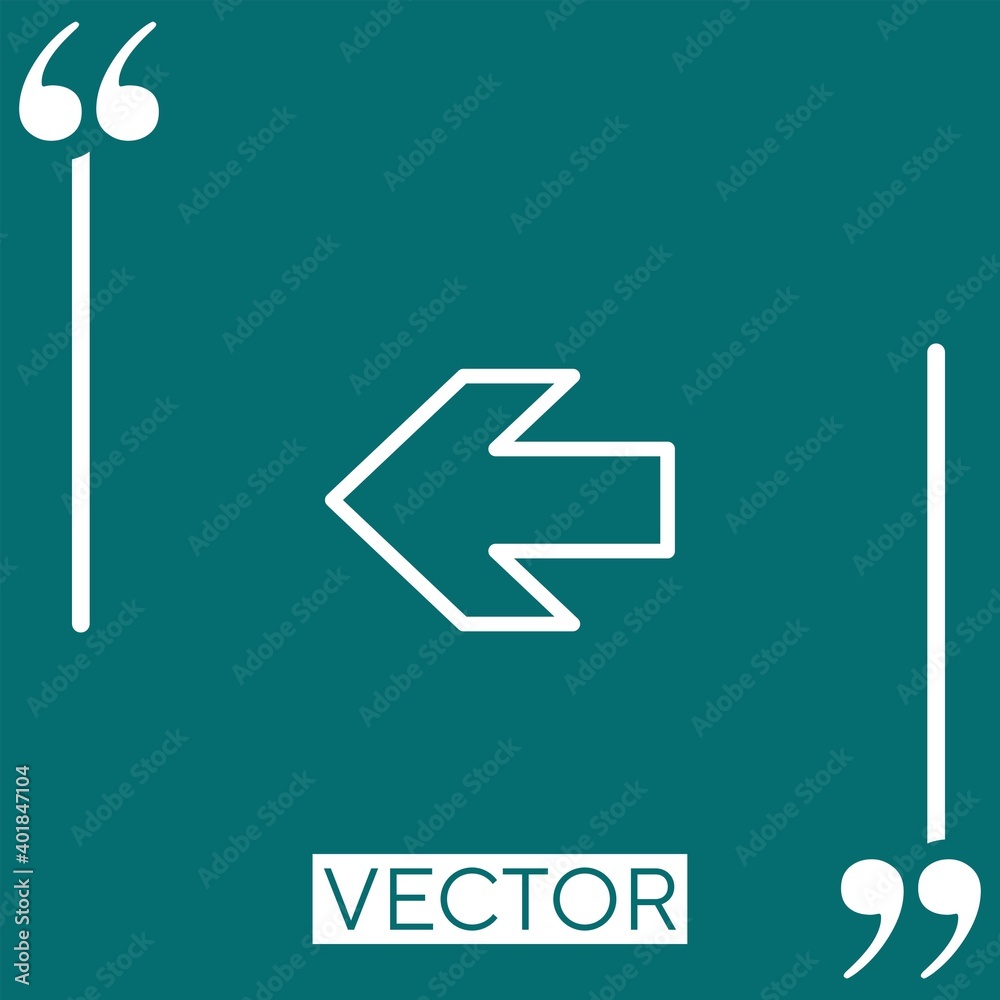 Poster left vector icon linear icon. editable stroked line