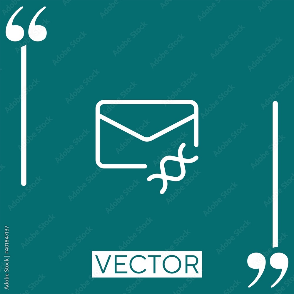 Poster message vector icon linear icon. editable stroked line